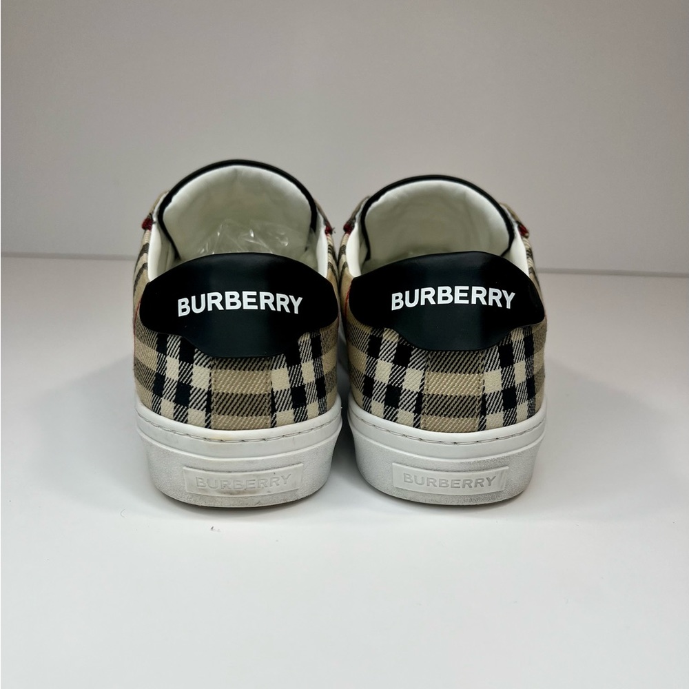 Burberry Check Canvas Low-Top  Sneaker - Picture 4 of 7